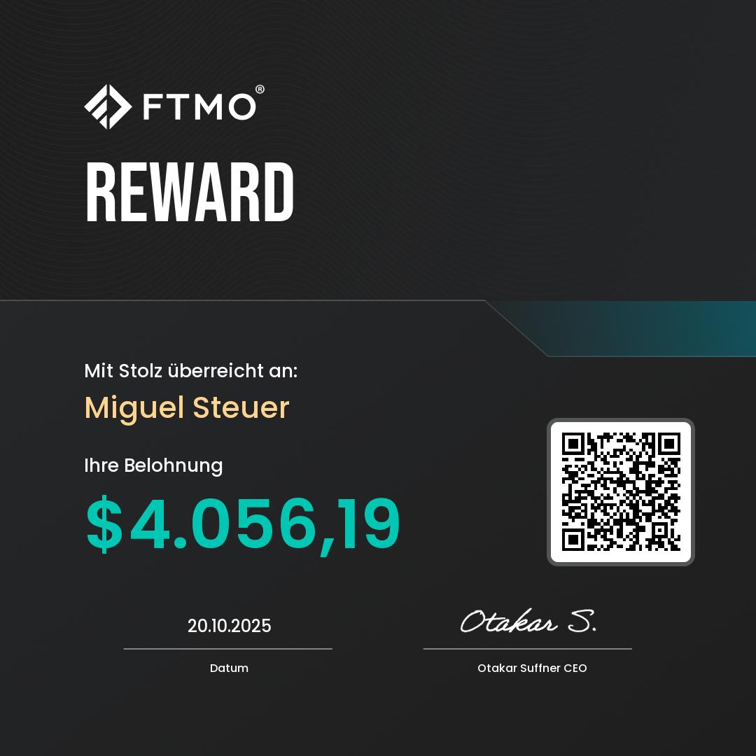 Auszahlungsnachweis über $4.056,19 an Miguel Steuer vom 20.10.2025